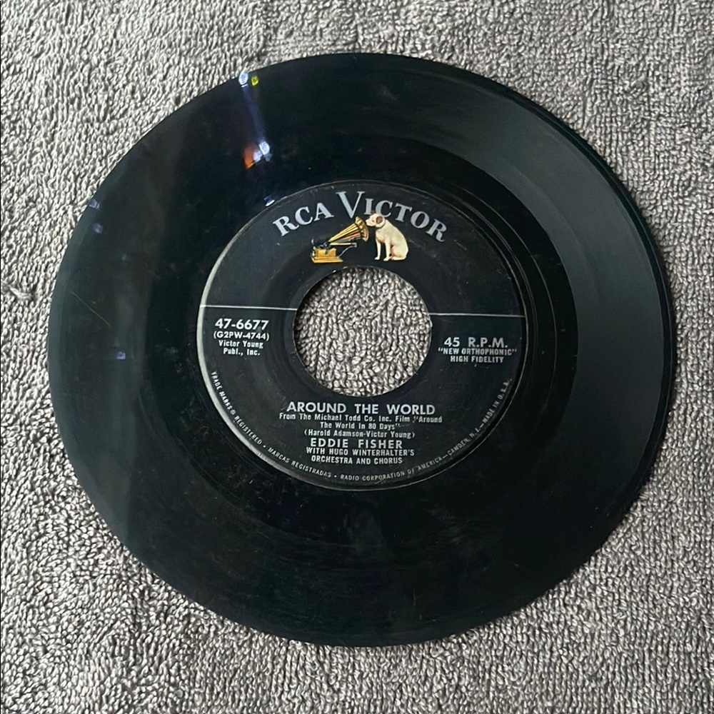 Eddie Fisher RCA Victor 45 rpm vintage Vinyl Record